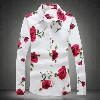 SHANBAO brand personality fashion rose flower men's slim long-sleeved shirt 2020 autumn new high quality cotton shirt white
SHANBAO brand personality fashion rose flower men's slim long-sleeved shirt 2020 autumn new high quality cotton shirt white