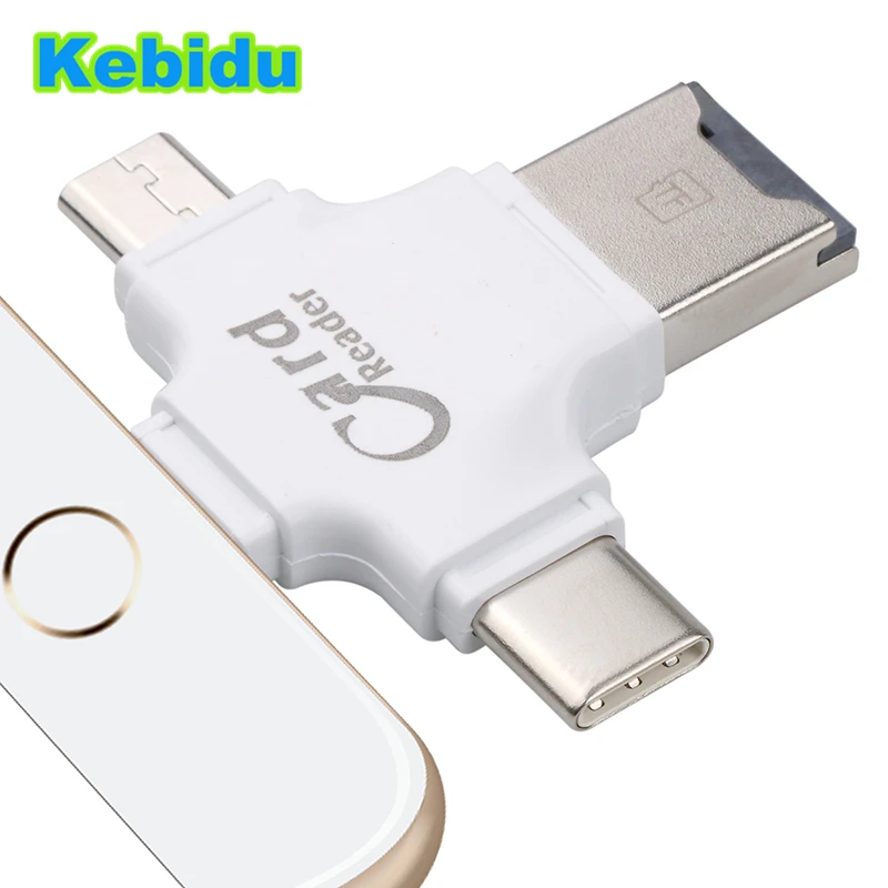 Kebidu 4 в 1 Тип-c/Micro USB/USB 2,0 Card Reader Multi-Функция все в 1 Micro SD для iPhone 5/5S/6/8 Andriod телефон
Kebidu 4 в 1 Тип-c/Micro USB/USB 2,0 Card Reader Multi-Функция все в 1 Micro SD для iPhone 5/5S/6/8 Andriod телефон