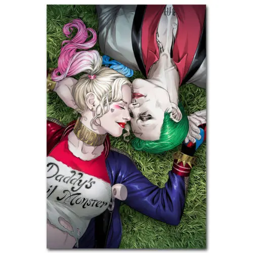 Joker Harley Quinn - Suicide Squad Superheroes Art Silk Fabric Poster Canvas Print 13x20 32x48 inch Movie Picture for Wall Decor
Joker Harley Quinn - Suicide Squad Superheroes Art Silk Fabric Poster Canvas Print 13x20 32x48 inch Movie Picture for Wall Decor