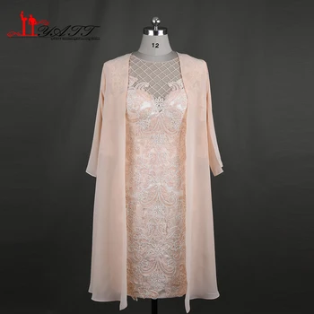 Liyatt Elegant Lace Dress with Jacket 3/4 Sleeves