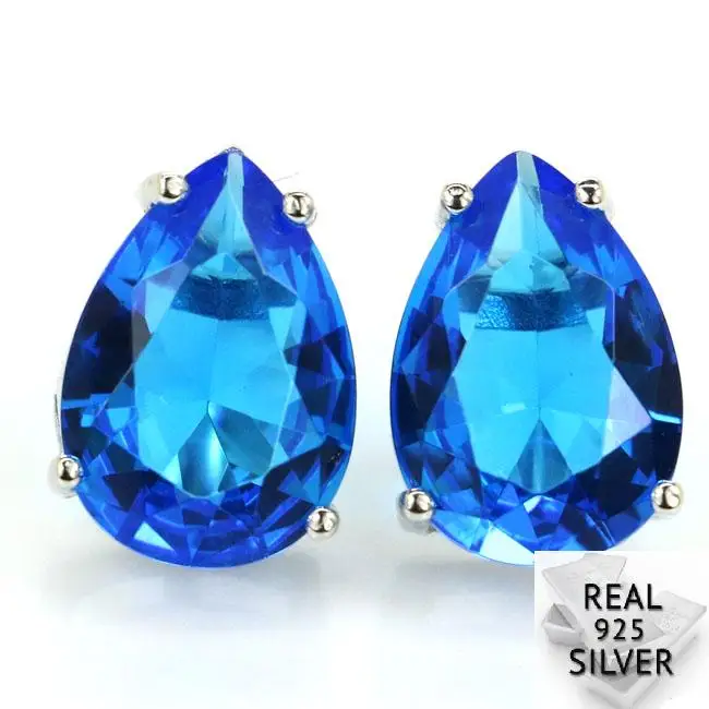 4.0g Real 925 Solid Sterling Silver Ravishing Paris Blue Topaz CZ SheType Stud Earrings 14x10mm
4.0g Real 925 Solid Sterling Silver Ravishing Paris Blue Topaz CZ SheType Stud Earrings 14x10mm