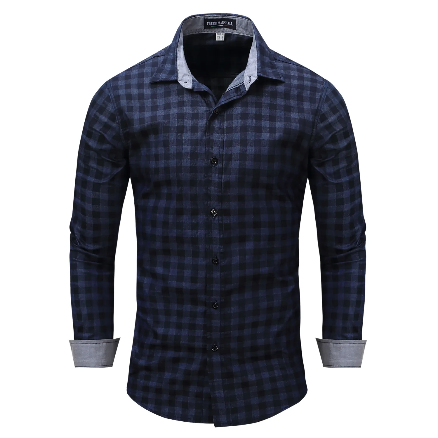Fashion Plaid Long Sleeve Shirt Men Blue and Black 2019 New Casual Shirts Single Breasted Ropa De Hombre Plaid Tops
Fashion Plaid Long Sleeve Shirt Men Blue and Black 2019 New Casual Shirts Single Breasted Ropa De Hombre Plaid Tops