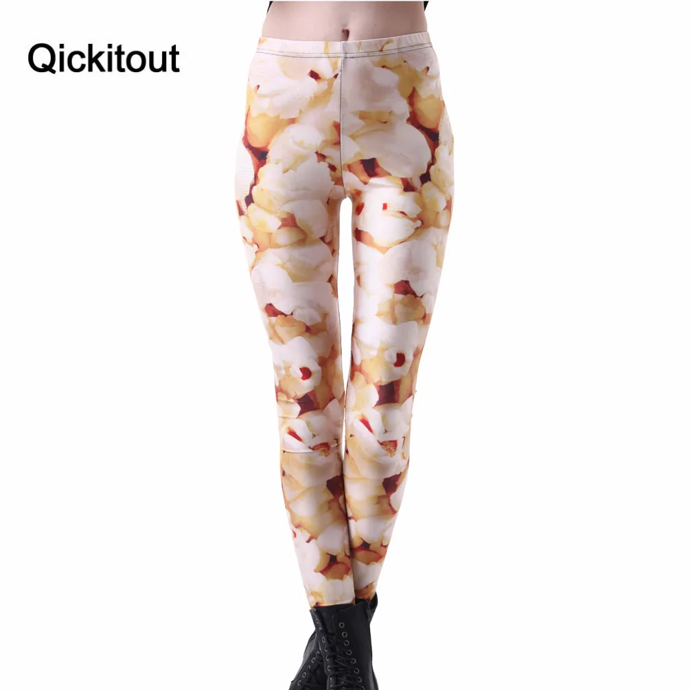 Drop Ship Fitness Legging Printed Women Popcorn Leggins Digital Printing Food Leggings Fashion Girl Punk Pant roupa de ginastica | Женская
