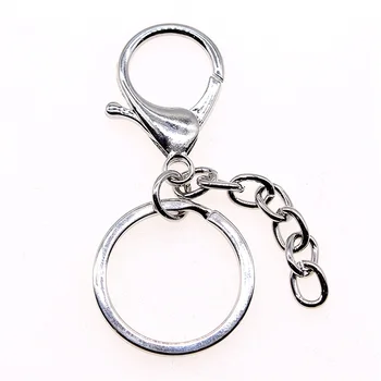 2pcs 30mm Key Ring Long 70mm Popular Classic Rhodium Plated Lobster Clasp Key Hook Chain Jewelry Making For Keychain
2pcs 30mm Key Ring Long 70mm Popular Classic Rhodium Plated Lobster Clasp Key Hook Chain Jewelry Making For Keychain