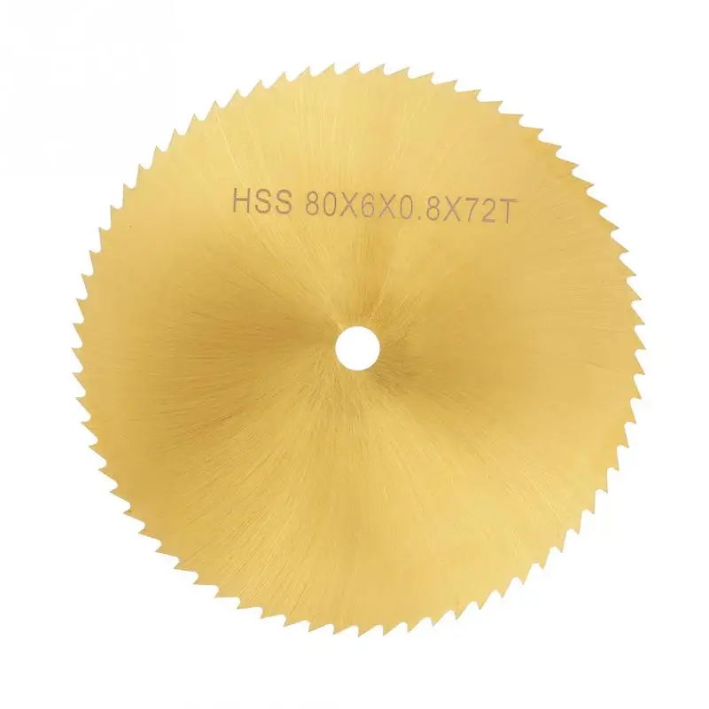 80mm High Speed Steel Gold Small Saw Blade For Metal Woodworking Plastic Grinding 6mm/6.35mm Optional
80mm High Speed Steel Gold Small Saw Blade For Metal Woodworking Plastic Grinding 6mm/6.35mm Optional