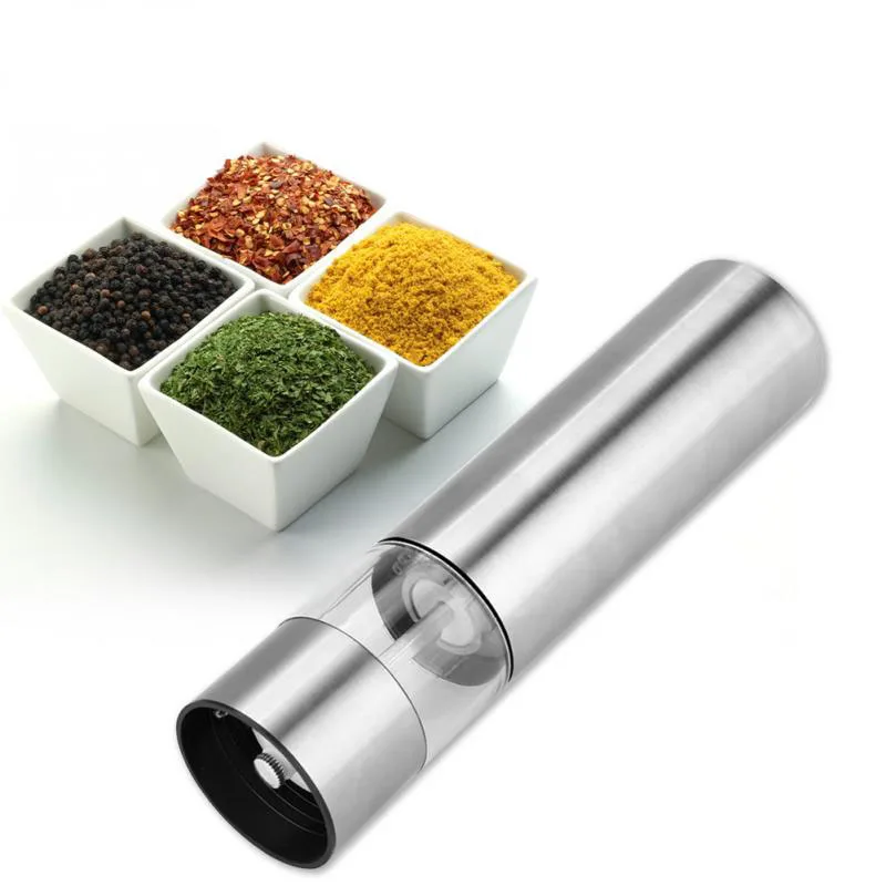 1Pcs Stainless Steel Automatic Electric Pepper Mill And Salt Grinder Seasoning Kitchen Tools Grinding Battery Powered
1Pcs Stainless Steel Automatic Electric Pepper Mill And Salt Grinder Seasoning Kitchen Tools Grinding Battery Powered