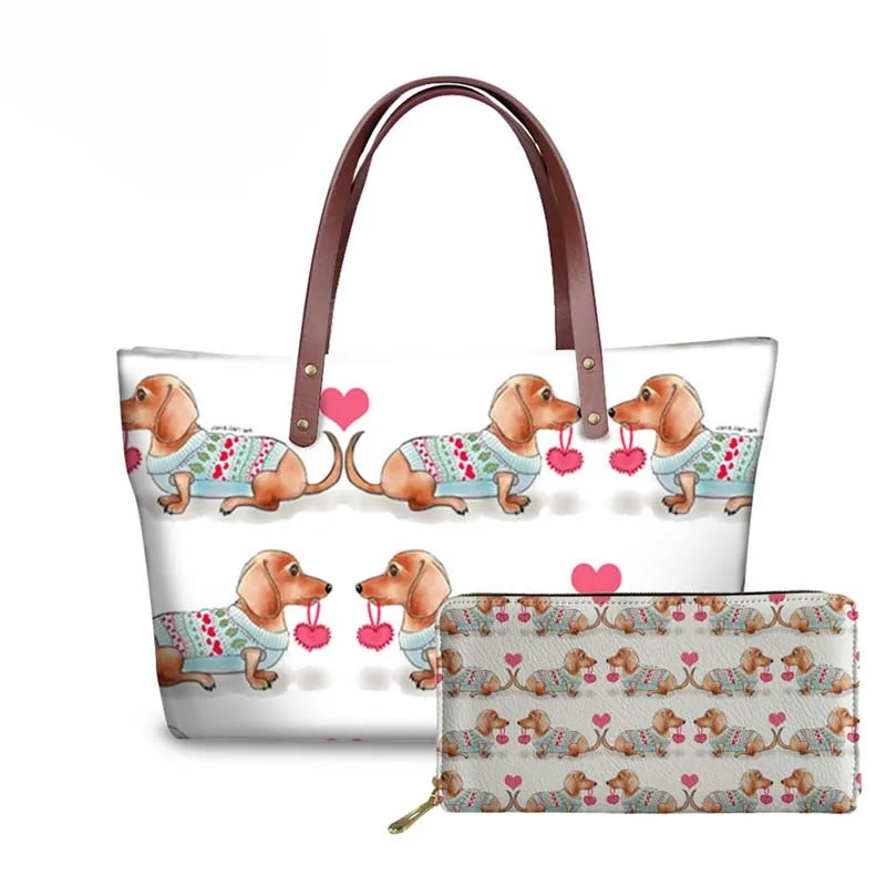 NOISYDESIGNS Doxie Dog Dachshund Luxury Handbags Women Bags Designer Casual Tote Bags for Ladies Fashion Female Handbag Clutch
NOISYDESIGNS Doxie Dog Dachshund Luxury Handbags Women Bags Designer Casual Tote Bags for Ladies Fashion Female Handbag Clutch