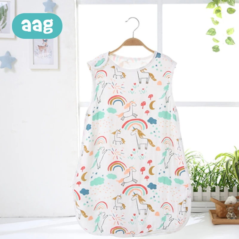 AAG Baby Bamboo Cotton Sleeping Bag Vest Four-layer Sleeping Wrap Bag Printing Sleeve Romper Anti-kick Split Leg Wearable Quilt
AAG Baby Bamboo Cotton Sleeping Bag Vest Four-layer Sleeping Wrap Bag Printing Sleeve Romper Anti-kick Split Leg Wearable Quilt