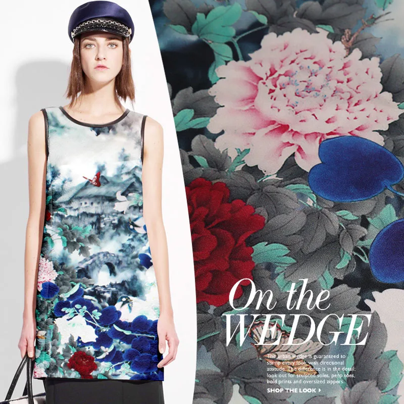 Peony printing stretch silk satin fabric silk cheongsam skirt fabric silk fabric for dress chinese silk fabric cloth
Peony printing stretch silk satin fabric silk cheongsam skirt fabric silk fabric for dress chinese silk fabric cloth