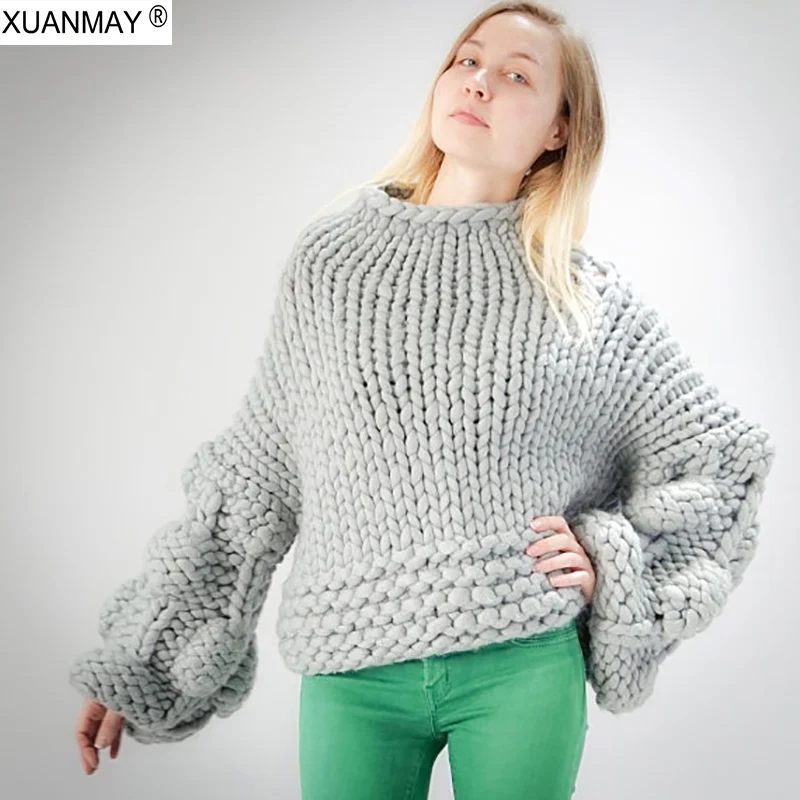 Fashion design Pure Hand-made Blue Thick Sweater Autumn Thick Warm Long sleeve pullover Sweater Large size 5XL Women's sweater
Fashion design Pure Hand-made Blue Thick Sweater Autumn Thick Warm Long sleeve pullover Sweater Large size 5XL Women's sweater