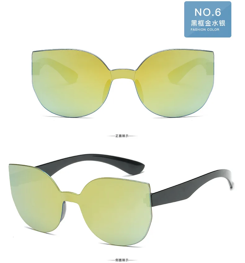 UCOOL 2018 Fashion Square Rimless Sunglasses Women Vintage Brand Designer Coating Sun Glasses UV400 (7)