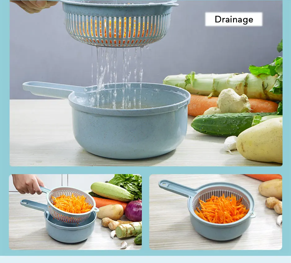 8 In 1 Mandoline Slicer Vegetable Slicer Potato Peeler - Inspire Uplift