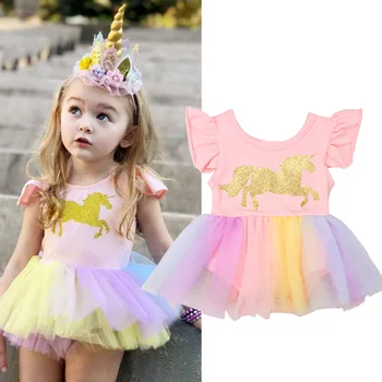 Rainbow Dress For Girls Costume Newborn Baby Golden Unicorn Dresses Kids Toddler Girls Clothing 0-2 Years Party Baptism Vestido
Rainbow Dress For Girls Costume Newborn Baby Golden Unicorn Dresses Kids Toddler Girls Clothing 0-2 Years Party Baptism Vestido