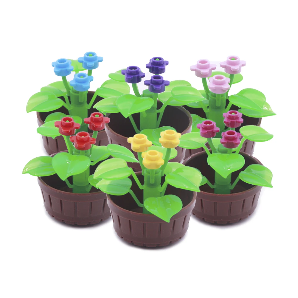 City Jungle Building Blocks Flower Tree Set Grass Garden Creator Camp Friends MOC Bricks Toys For Children Compatible LegoINGlys (10)