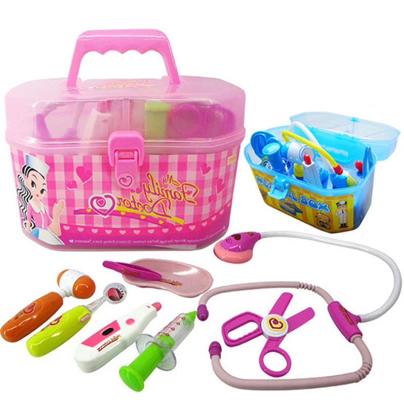 Baby Kids Funny Family Doctor Play sets Simulation Medicine Box Pretend Play Doctor Toys Stethoscope Injections Children gifts
Baby Kids Funny Family Doctor Play sets Simulation Medicine Box Pretend Play Doctor Toys Stethoscope Injections Children gifts