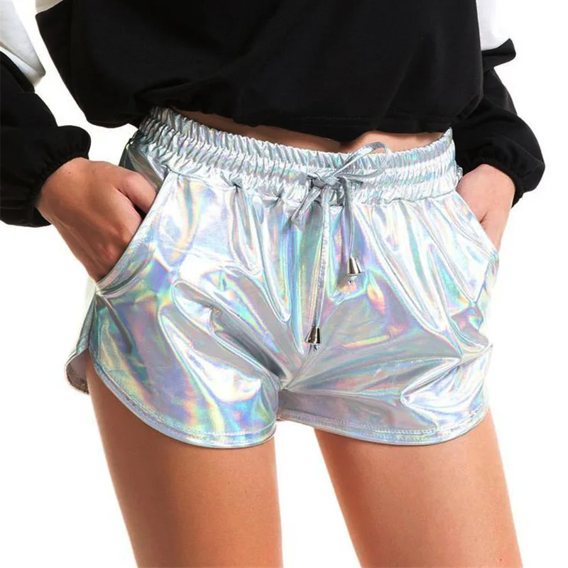 Women Shiny Metallic Hot Shorts 2019 Summer Holographic Wet Look Casual Elastic Drawstring Festival Rave Booty Shorts
Women Shiny Metallic Hot Shorts 2019 Summer Holographic Wet Look Casual Elastic Drawstring Festival Rave Booty Shorts