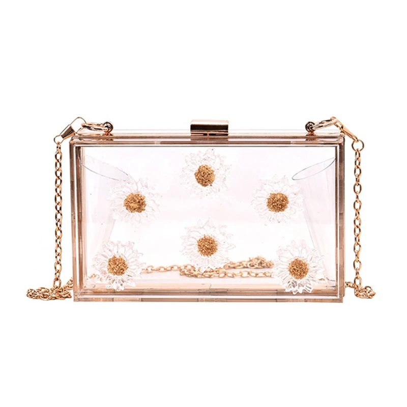 Transparent flowers totes women's bag Clear box handbag women girl vintage retro evening party handbag 2019 summer party bag
Transparent flowers totes women's bag Clear box handbag women girl vintage retro evening party handbag 2019 summer party bag