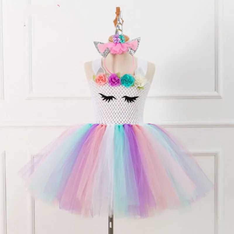 Children Girls Unicorn Tutu Dress Rainbow Princess Kids Birthday Party Dress Girls Christmas Halloween Pony Cosplay Costume 2-12
Children Girls Unicorn Tutu Dress Rainbow Princess Kids Birthday Party Dress Girls Christmas Halloween Pony Cosplay Costume 2-12