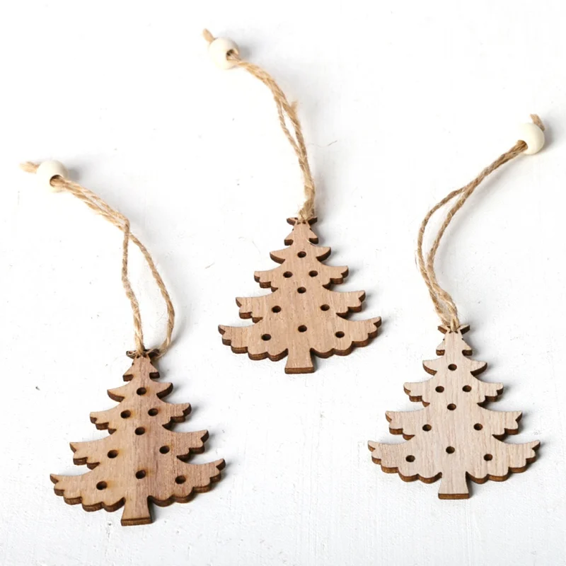3Pcs Christmas Hanging Wooden Ornaments Laser Cutting Wood Slice Gift Tag Pendants For Holiday Season Festival Arbol De Navidad
3Pcs Christmas Hanging Wooden Ornaments Laser Cutting Wood Slice Gift Tag Pendants For Holiday Season Festival Arbol De Navidad