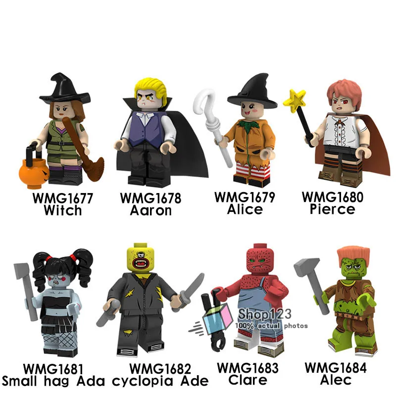 For Legoing Horror Halloween Series Legoe Minifigs witch Aaron Alice Building Blocks Legoing Figures Action Bricks Children Toys
For Legoing Horror Halloween Series Legoe Minifigs witch Aaron Alice Building Blocks Legoing Figures Action Bricks Children Toys