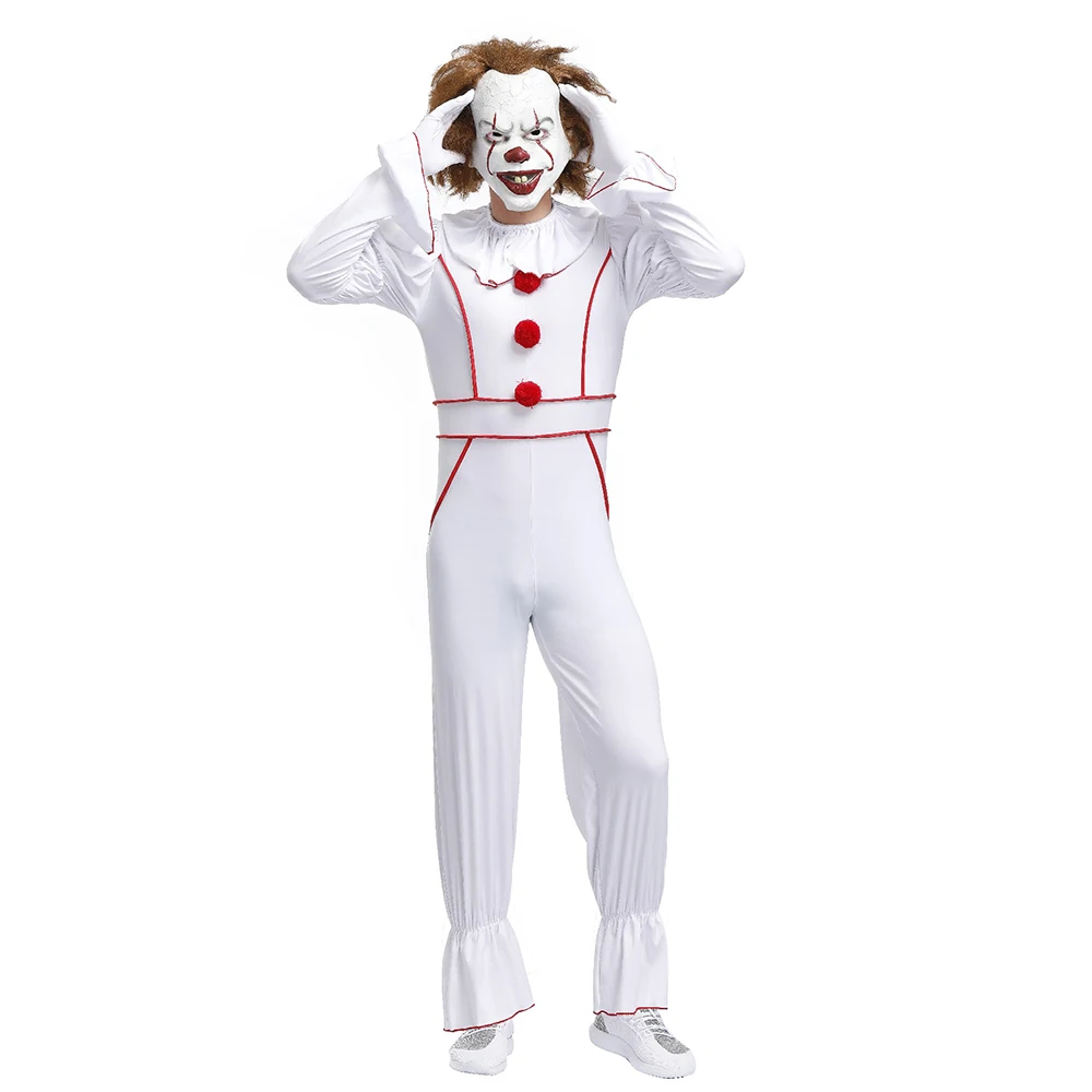 Stephen King's It Pennywise Cosplay Costume Adult Men Halloween Horror Clown Costume Carnival Fancy Party Dress Outfit mask
Stephen King's It Pennywise Cosplay Costume Adult Men Halloween Horror Clown Costume Carnival Fancy Party Dress Outfit mask