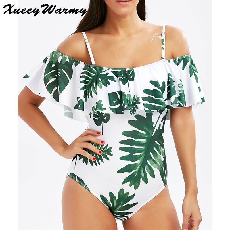 Sexy Swimming Suit For Women Off Shoulder Swimwear Ruffle Female Bandage Bathing Suit Green Floral One Piece Swimsuit 2018 XL
Sexy Swimming Suit For Women Off Shoulder Swimwear Ruffle Female Bandage Bathing Suit Green Floral One Piece Swimsuit 2018 XL
