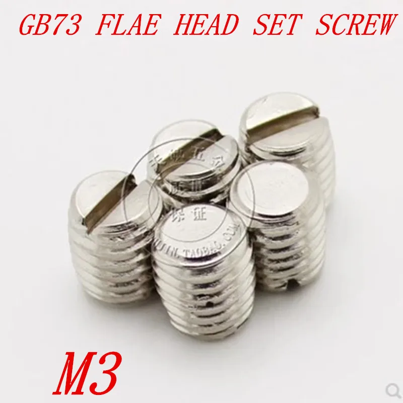 1000Pcs/lot GB73 M3*3/4/5/6/8/10 304 Stainless Steel Metric Thread Grub Screws Flat Point slotted Set Screws
1000Pcs/lot GB73 M3*3/4/5/6/8/10 304 Stainless Steel Metric Thread Grub Screws Flat Point slotted Set Screws