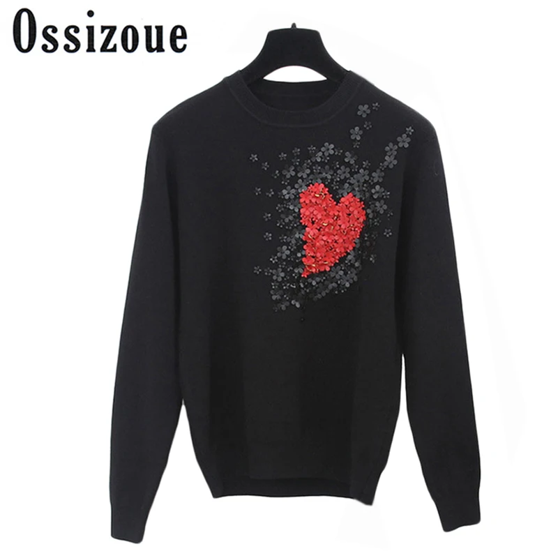 European Style New Beading Winer Women Heart Celebrity Flowers Sweet knitting sweater Pullovers Sweaters Warm Casual tops
European Style New Beading Winer Women Heart Celebrity Flowers Sweet knitting sweater Pullovers Sweaters Warm Casual tops