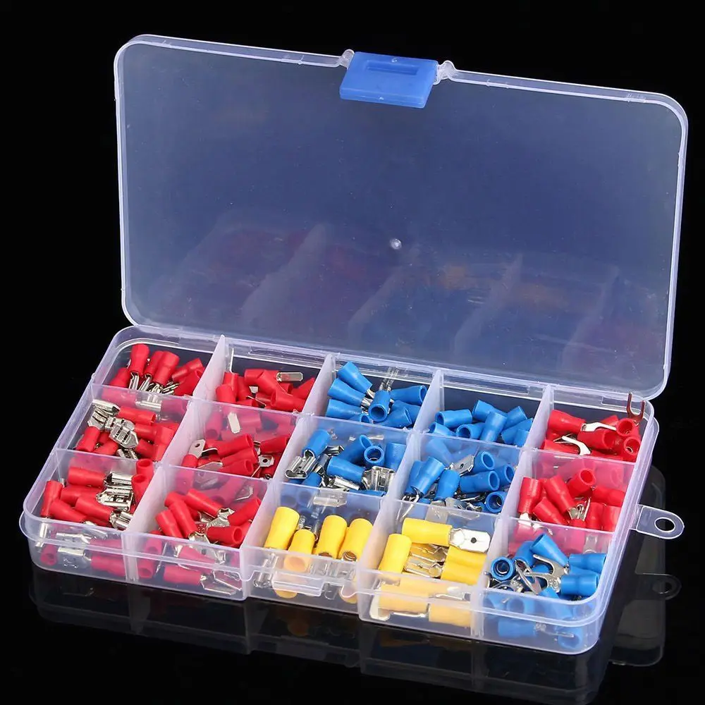 280Pcs Assorted Insulated Spade Crimp Terminal Electrical Wire Connector Set Red Blue Yellow
280Pcs Assorted Insulated Spade Crimp Terminal Electrical Wire Connector Set Red Blue Yellow