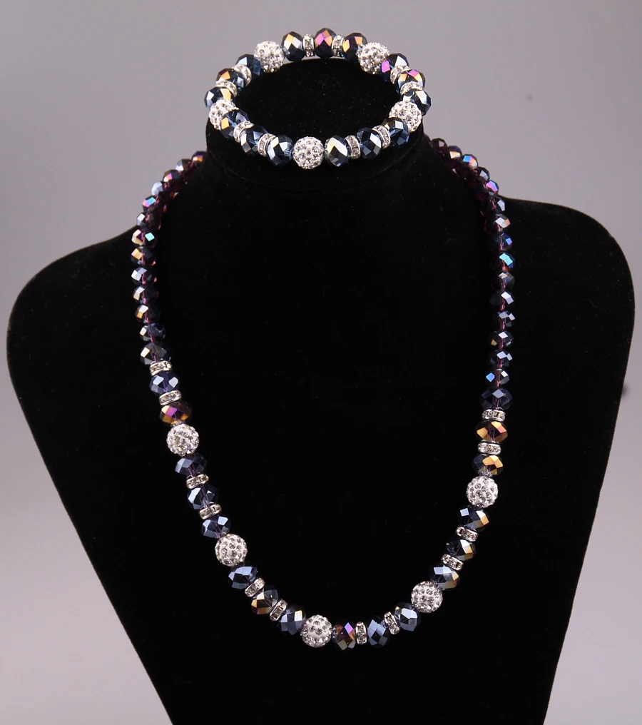 10mm shiny purple crystal glass beads with spacers Necklace bracelet crystal pave ball Jewelry sets
10mm shiny purple crystal glass beads with spacers Necklace bracelet crystal pave ball Jewelry sets