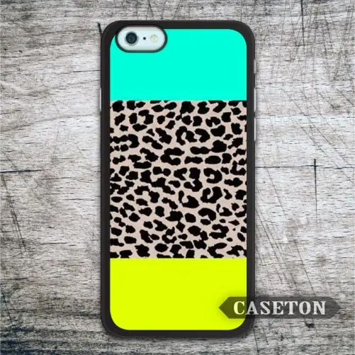 Mint Yellow Leopard Print font b Case b font For font b iPhone b font font