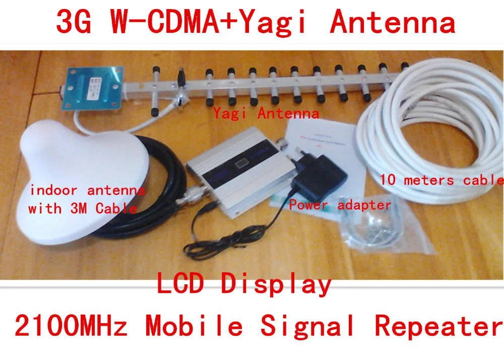LCD Display 3G WCDMA 2100mhz Signal Booster Repetidor 2100MHz GSM Signal Booster Cell Phone Signal Amplifier With 3G Antenna
LCD Display 3G WCDMA 2100mhz Signal Booster Repetidor 2100MHz GSM Signal Booster Cell Phone Signal Amplifier With 3G Antenna