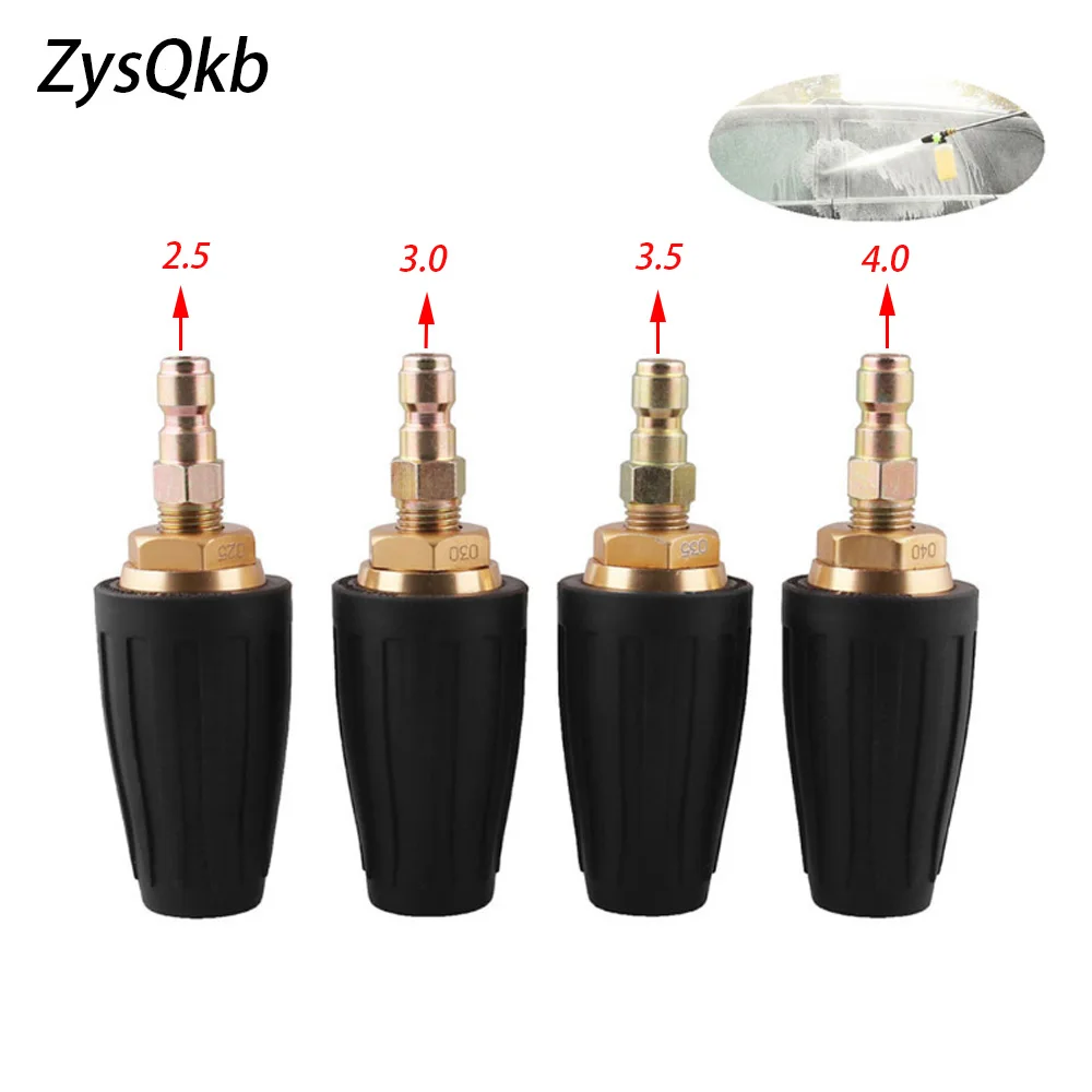 1/4" High Pressure Quick Connect Rotating 360 Degree Turbo Nozzle 3600PSI2.5-4 GPM For High Pressure Washer