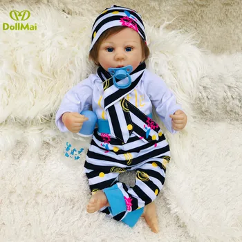 DollMai Doll reborn 19" 45cm soft cotton body silicone reborn baby doll lifelike newborn babies boy girl bebes reborn
DollMai Doll reborn 19" 45cm soft cotton body silicone reborn baby doll lifelike newborn babies boy girl bebes reborn