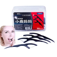 50pcs/Box Bamboo Charcoal Black Dental Floss Teeth Stick Tooth Picks Interdental Brushes Clean Toothpick Flosser Oral Care Tool
50pcs/Box Bamboo Charcoal Black Dental Floss Teeth Stick Tooth Picks Interdental Brushes Clean Toothpick Flosser Oral Care Tool
