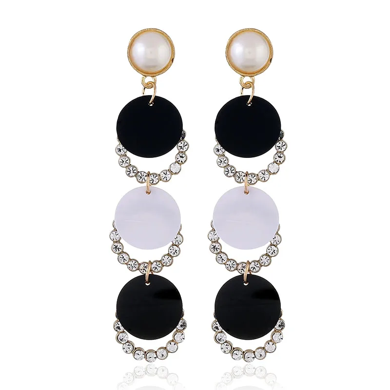 New Fashion Round Sequins Rhinestone Long Stud Earrings For Women Jewelry Accessories Boucle D'oreille AE308
New Fashion Round Sequins Rhinestone Long Stud Earrings For Women Jewelry Accessories Boucle D'oreille AE308