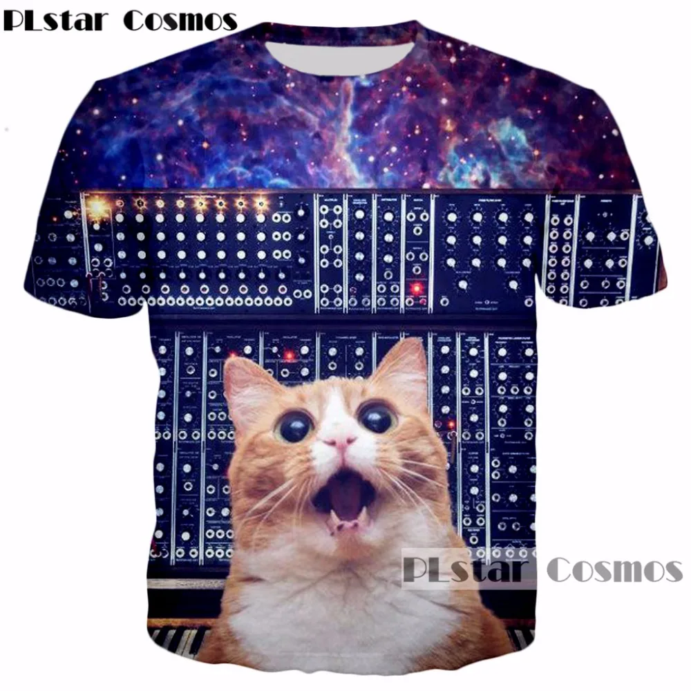 PLstar Cosmos New design galaxy Space cat 3d t-shirt Music Track Editor DJ Funny Cat printed Men Women t shirts casual tops
PLstar Cosmos New design galaxy Space cat 3d t-shirt Music Track Editor DJ Funny Cat printed Men Women t shirts casual tops