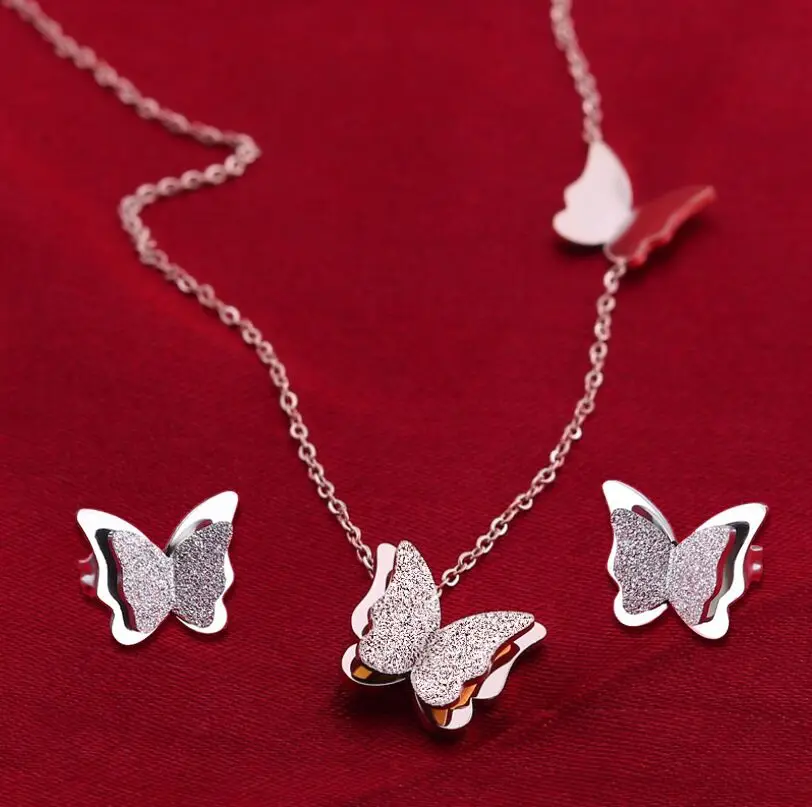 SMJEL Stainless Steel Butterfly Necklaces Gold Wedding Jewelry Set Fashion Animal Earings for Women Party Valentine's Gifts
SMJEL Stainless Steel Butterfly Necklaces Gold Wedding Jewelry Set Fashion Animal Earings for Women Party Valentine's Gifts