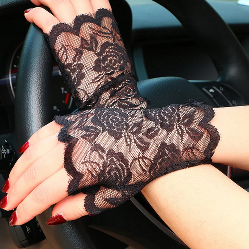 Spring Summer Women Driving Fishnet Gloves Lady Half-finger Gloves Chic Knit Flower Party Etiquette Fingerless Lace Gloves
Spring Summer Women Driving Fishnet Gloves Lady Half-finger Gloves Chic Knit Flower Party Etiquette Fingerless Lace Gloves
