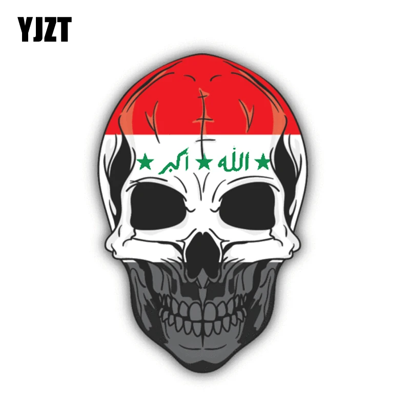 YJZT 12.5CM*8.3CM Car Styling Skull Iraq Flag Car Sticker Decal Window Accessories 6-1305
YJZT 12.5CM*8.3CM Car Styling Skull Iraq Flag Car Sticker Decal Window Accessories 6-1305