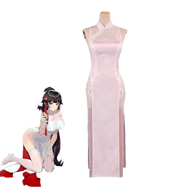 2018 New Game Azur Lane Takao Cosplay Costume Women's Sexy White Cheongsam Deluxe Satin Halloween Carnival Uniforms Custom Made
2018 New Game Azur Lane Takao Cosplay Costume Women's Sexy White Cheongsam Deluxe Satin Halloween Carnival Uniforms Custom Made