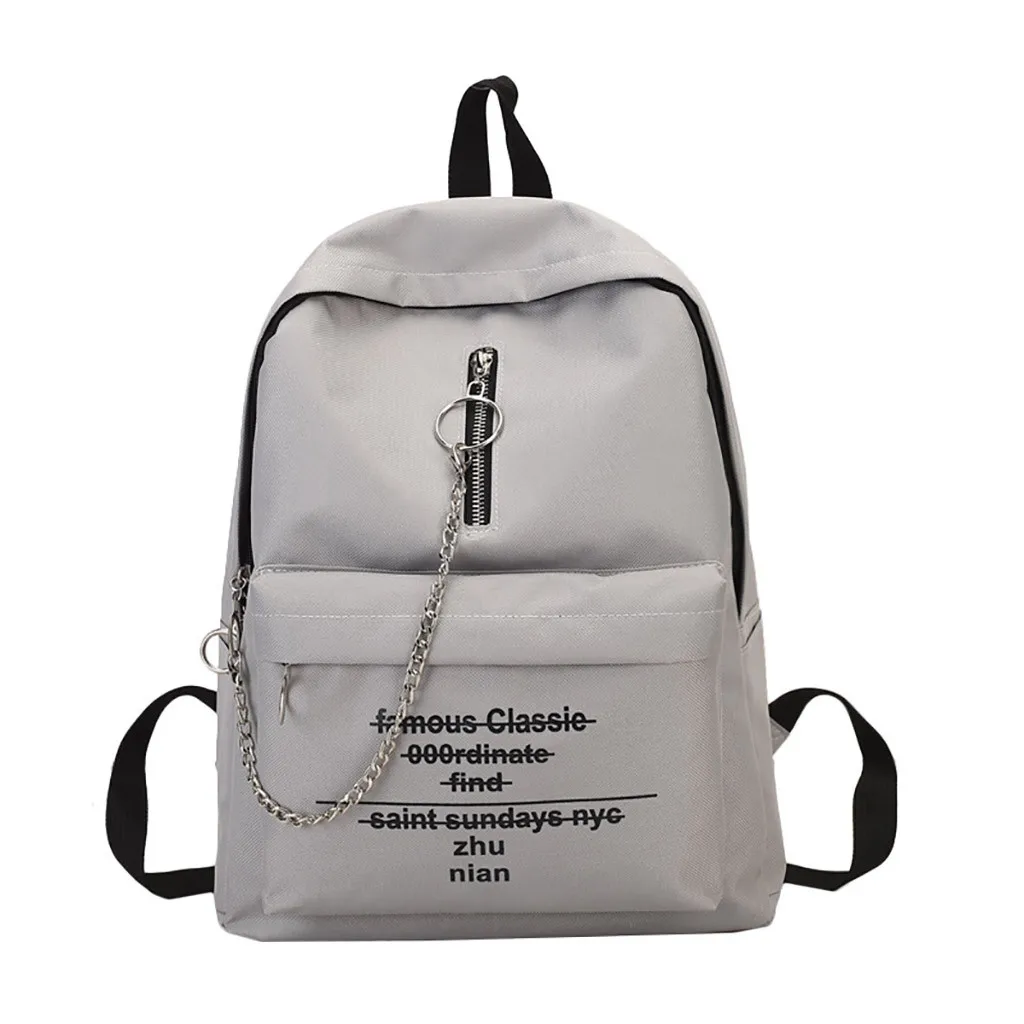 OCARDIAN Women Letter Print Shoulder Bag Fashion Trend Chain Backpack women solid backpack school bags for teenage 9030410
OCARDIAN Women Letter Print Shoulder Bag Fashion Trend Chain Backpack women solid backpack school bags for teenage 9030410