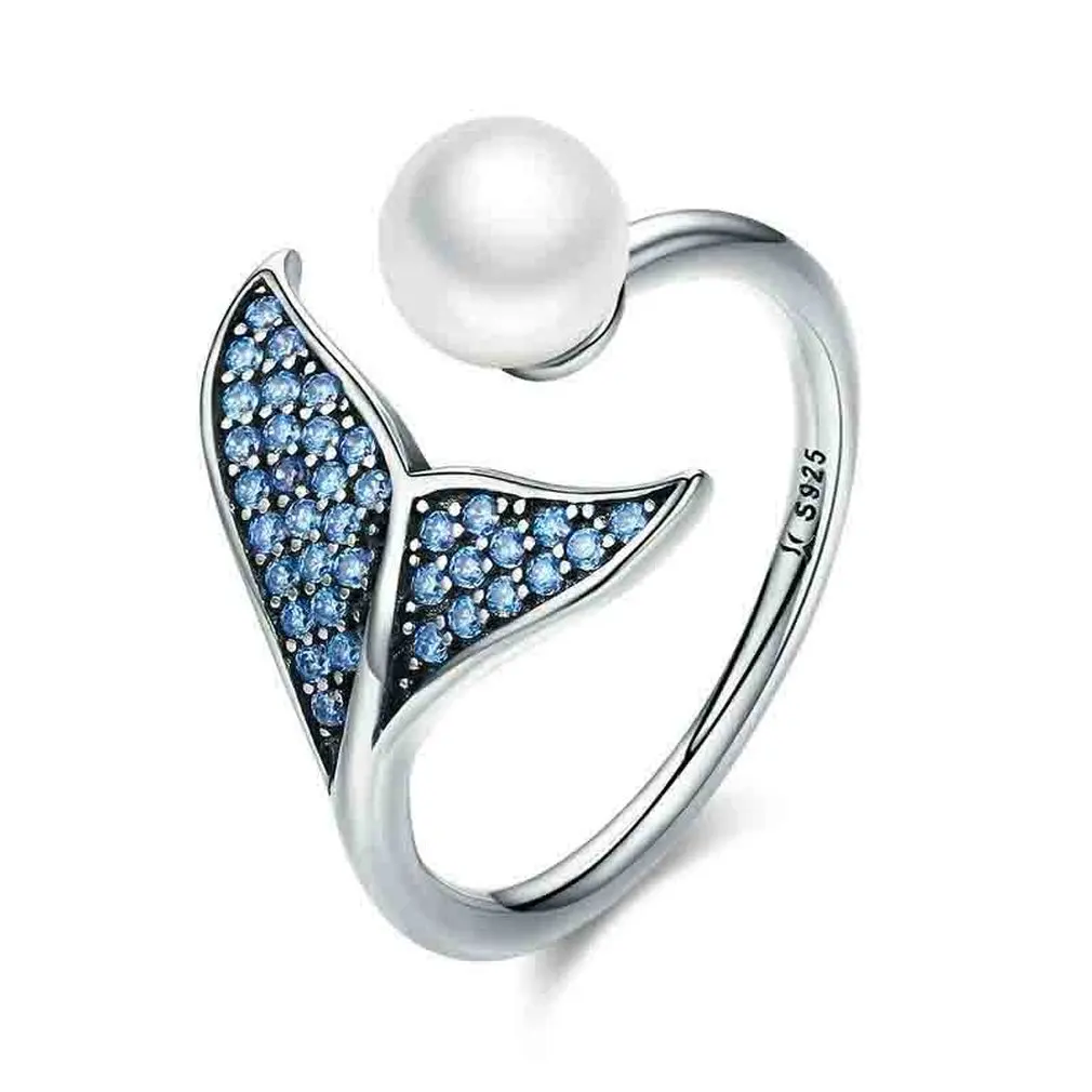 Silver & Pearl The Tail Of Mermaid Adjustable Rings For Women Luxury S925 Silver Jewelry Gift
Silver & Pearl The Tail Of Mermaid Adjustable Rings For Women Luxury S925 Silver Jewelry Gift