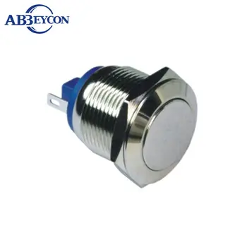 19mm Flat Round Head 220V Momentary Short Type Pin Terminal Waterproof Nickel Plated Brass Metal Shell Silver Push Button Switch
19mm Flat Round Head 220V Momentary Short Type Pin Terminal Waterproof Nickel Plated Brass Metal Shell Silver Push Button Switch