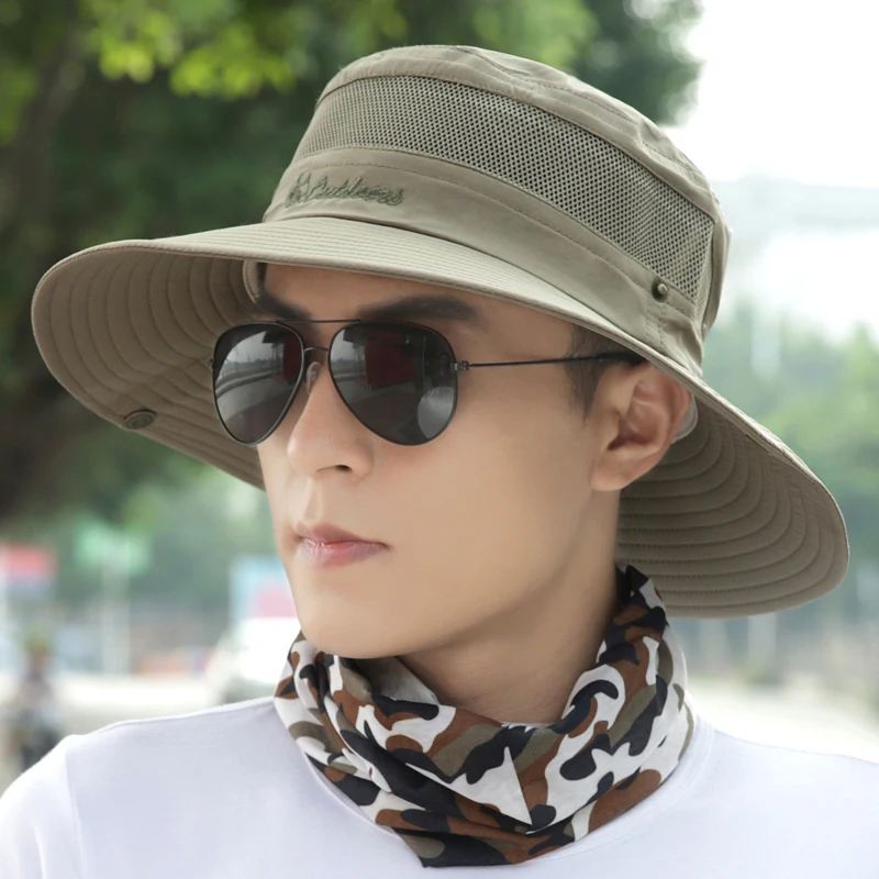 

Men's Summer Fisherman's Hat Leisure Sunhat Korean Edition Fashion Fishing Outdoor Sunscreen Cool Breathable Male Visor Cap H169