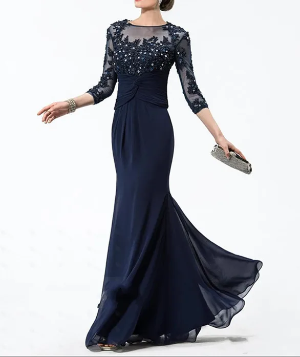 New 2016 Three Quarter Sleeve Beaded O-Neck A-Line Mother of the bride dresses Plus Size Long Evening dress Vestido mae da noiva
New 2016 Three Quarter Sleeve Beaded O-Neck A-Line Mother of the bride dresses Plus Size Long Evening dress Vestido mae da noiva