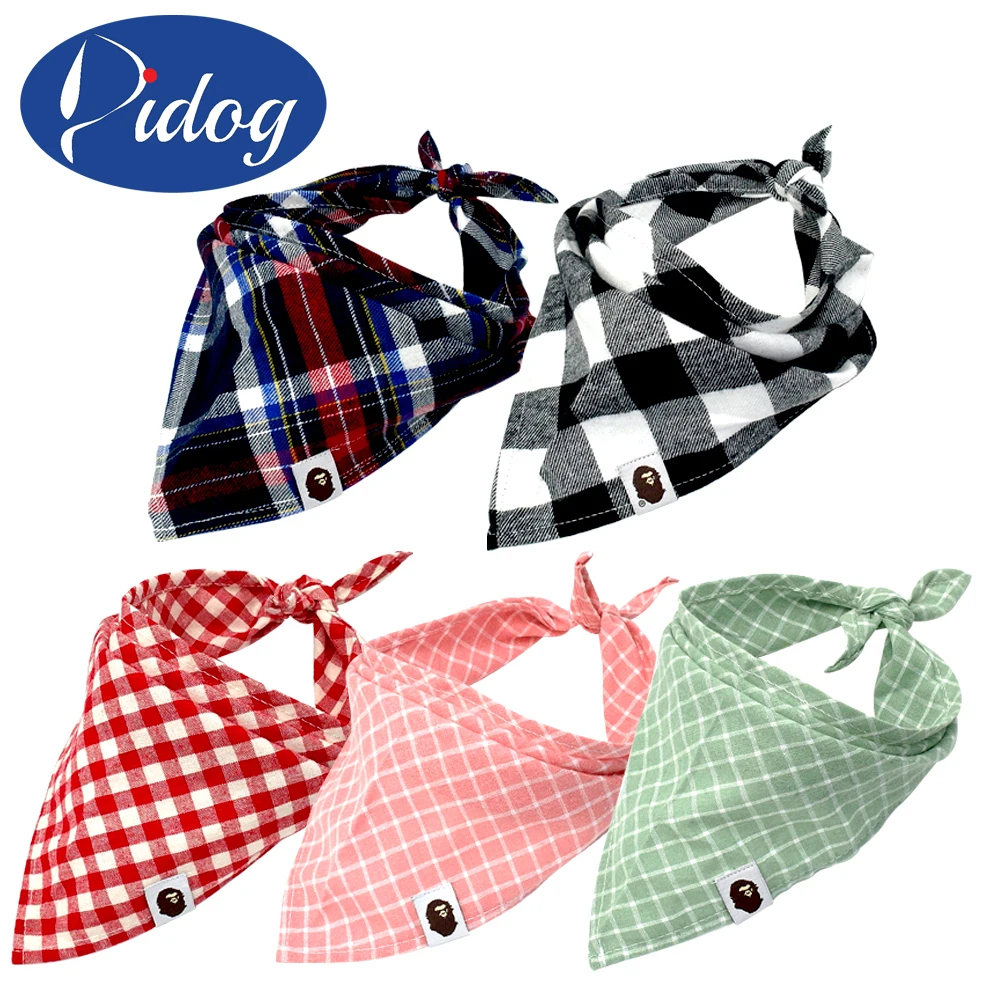 Image 5 Pack Dog Bandan Cat Collar Puppy Scarfs Accessories Medium Large Dogs Bandanas 5 Colors