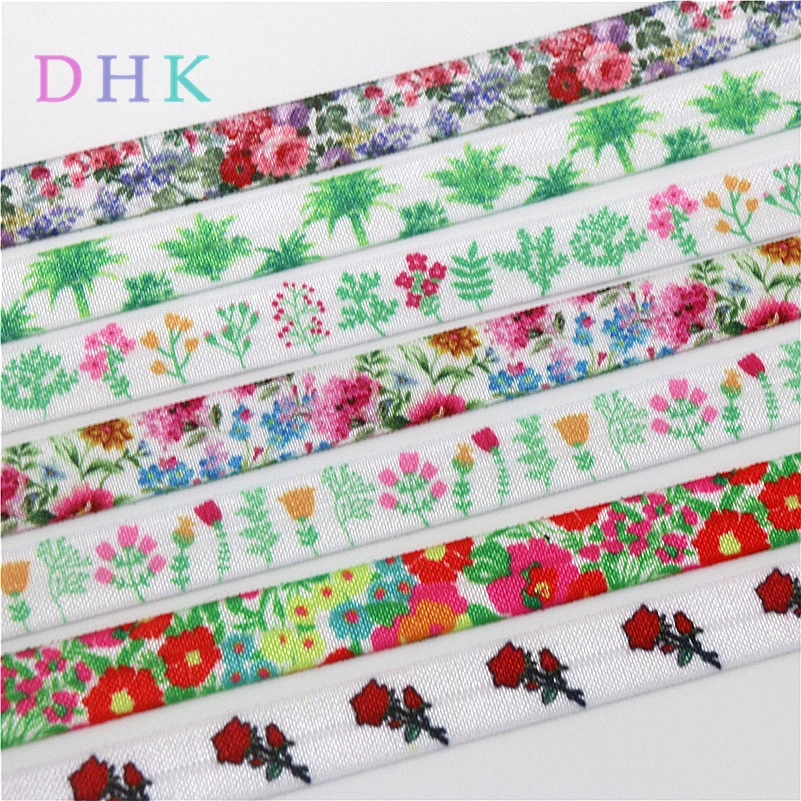 DHK 5/8'' 10yards flowers printed Fold Elastic FOE stretch ribbon hairbow headwear headband DIY OEM B1779
DHK 5/8'' 10yards flowers printed Fold Elastic FOE stretch ribbon hairbow headwear headband DIY OEM B1779