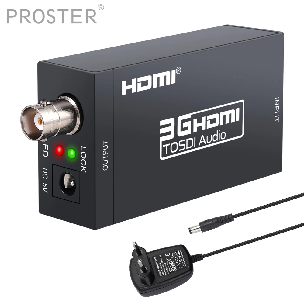 PROSTER HDMI to SDI Converter Audio Video Converter HD-SDI/3G-SDI Adapter Support 1080P for Home Theater
PROSTER HDMI to SDI Converter Audio Video Converter HD-SDI/3G-SDI Adapter Support 1080P for Home Theater