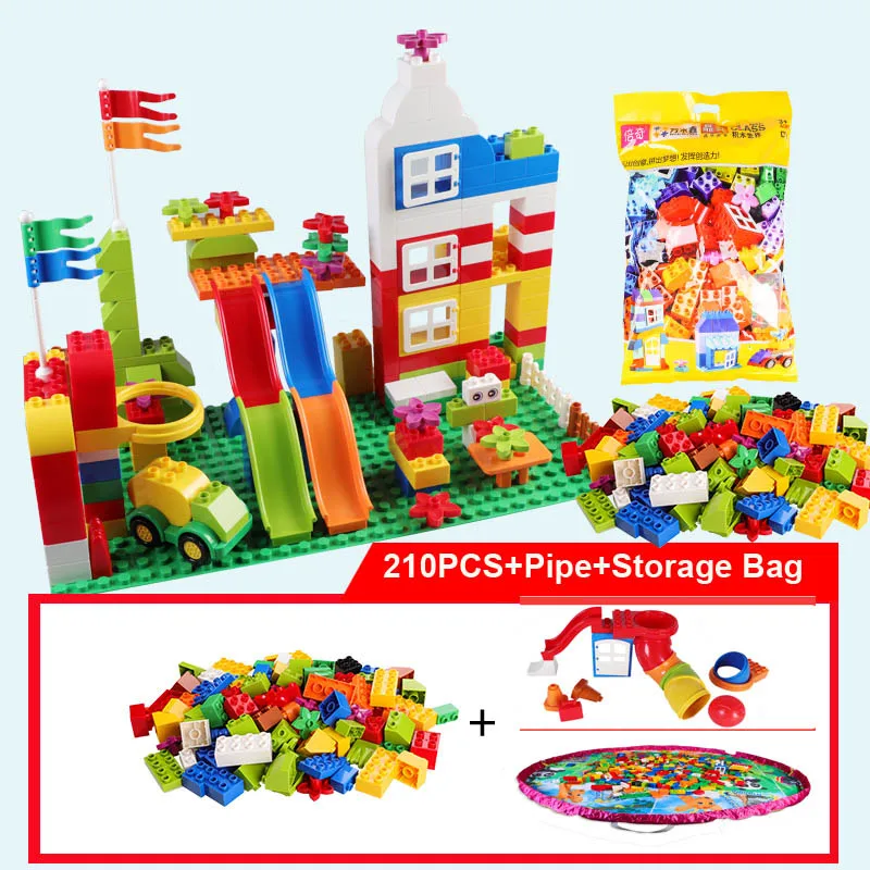 210Pcs Quality Big Size Building Blocks Compatible Duploed Colorful Bulk Bricks With Figure Accessories Toys for Children
210Pcs Quality Big Size Building Blocks Compatible Duploed Colorful Bulk Bricks With Figure Accessories Toys for Children